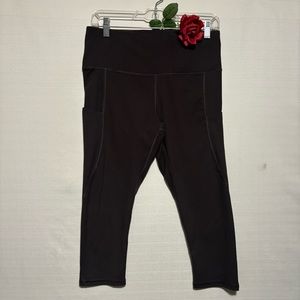 Lingswallow athletic pants brown LG W/ pockets EUC